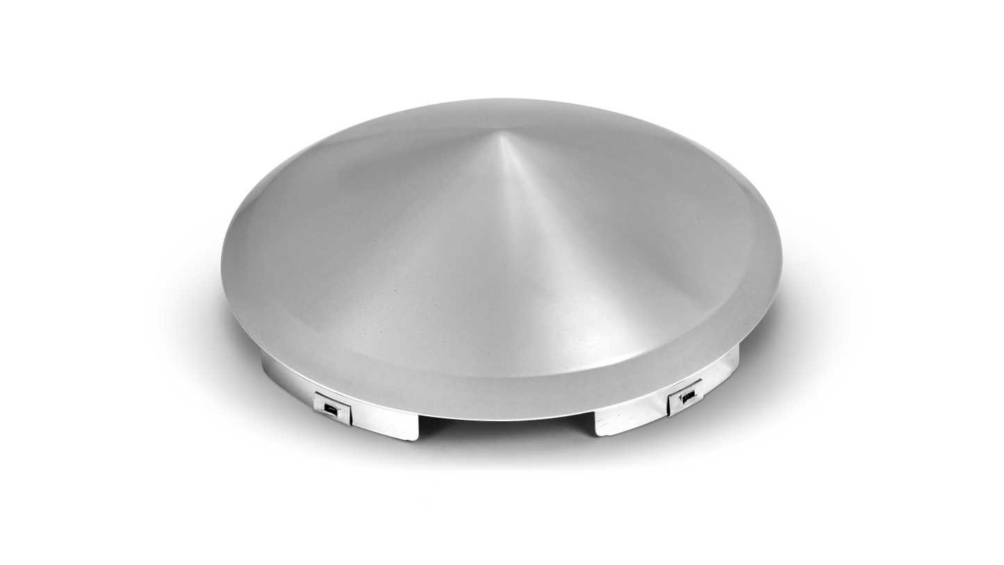 Pointed Front Chrome Hub Cap Universal 4/5/6 Notch with 1/2" Lip