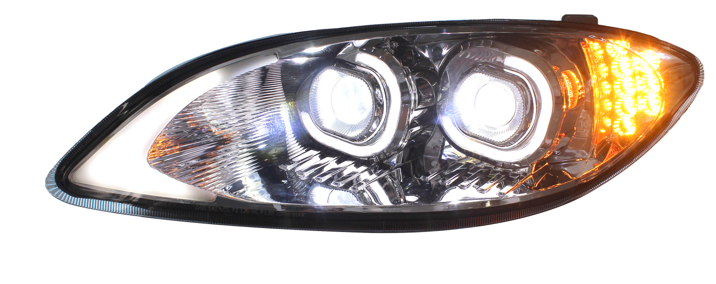 International Prostar LED Headlight Chrome (Driver)