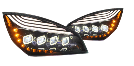 Freightliner Cascadia 2018+ LED Headlight Black (Driver)