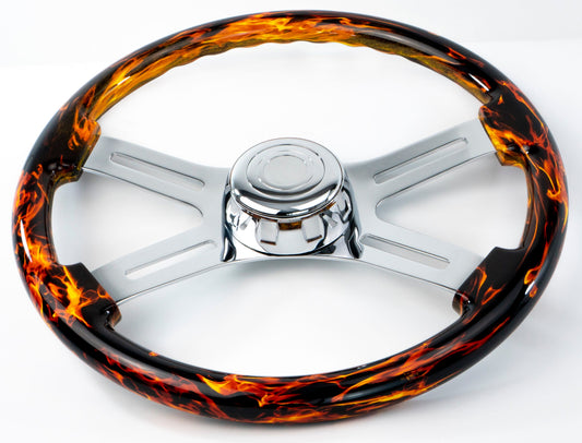 Fire Design Wood Steering Wheel